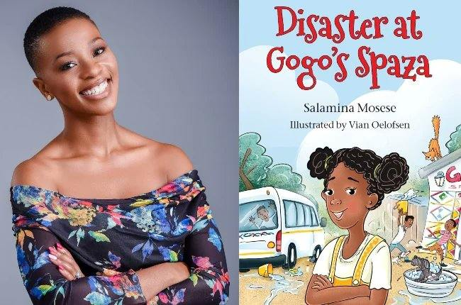 Actress Salamina Mosese has written a children's book called 'Disaster at Gogo's Spaza'    She says  'it is a light-hearted book based around a well-established spaza shop in Diepkloof, Soweto'.