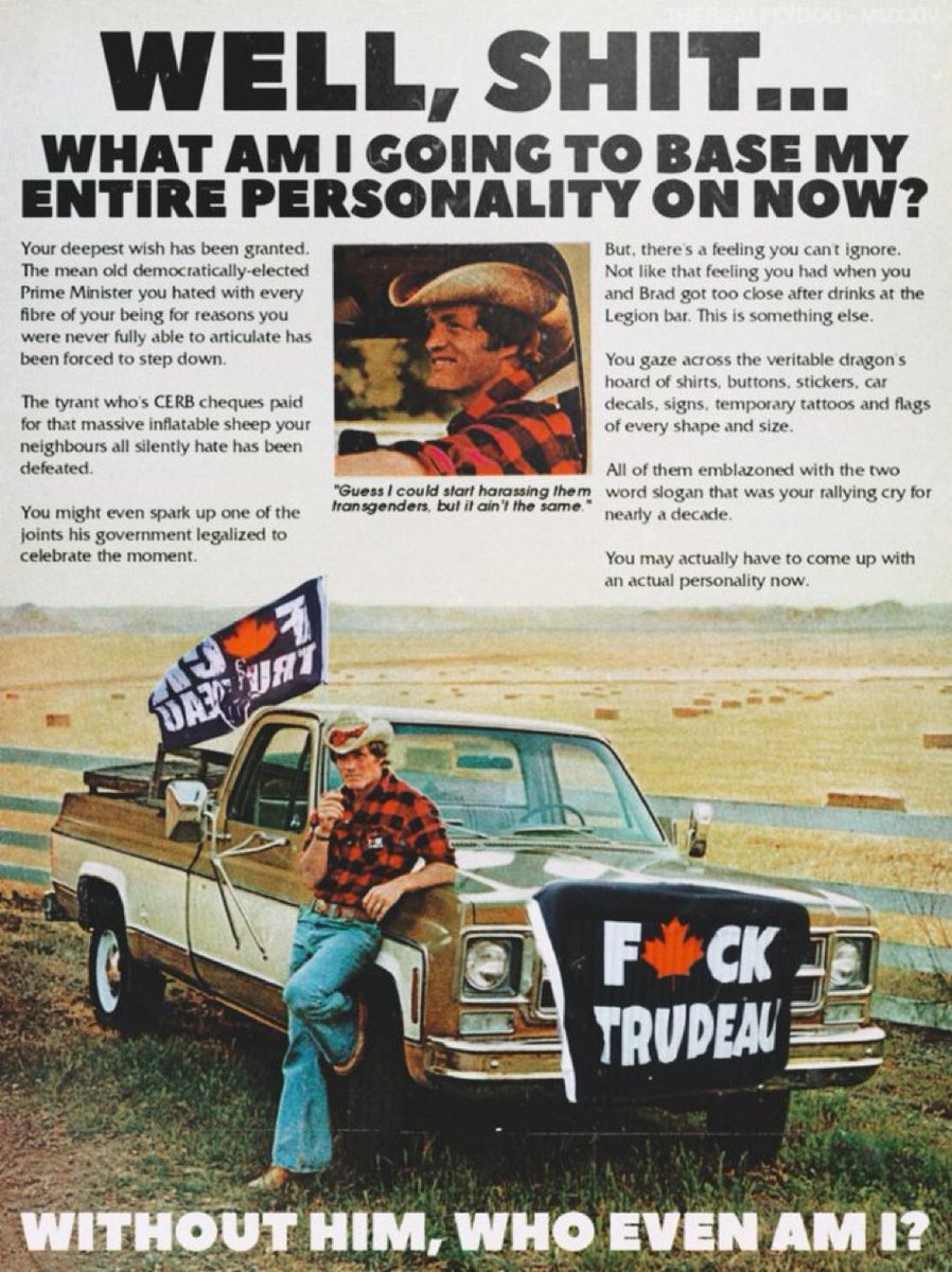 LukaszukAB's tweet photo. If you see pick-up trucks driving around Alberta aimlessly, looking a bit lost, be kind to the driver. He just learned that his only active neuron was firing blanks.

#ableg https://t.co/J5twYa1eKL