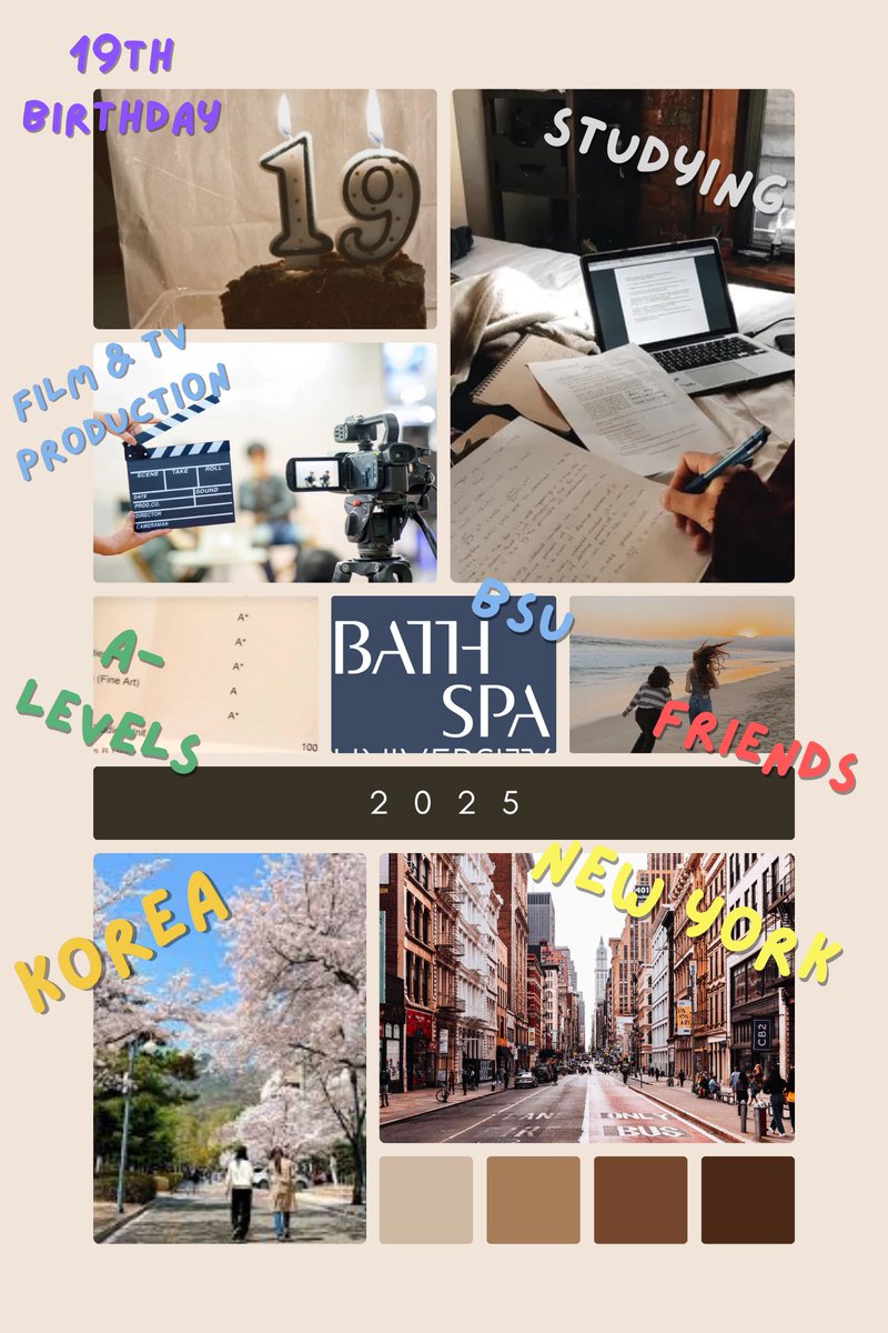 Made a Mood board of goals/things of this year - the only form of motivation I have 😜