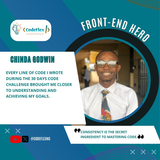 Codeflexng's tweet image. At Codeflex, we&apos;re committed to celebrating the unsung heroes who drive innovation and progress in the tech community. Today, we&apos;re thrilled to put the spotlight on @NwosuChidinma19 @CHINDA_D_GREAT, outstanding individuals who embodies the spirit of dedication and passion.

#tech
