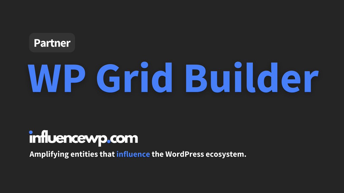 Ryan @ InfluenceWP.com (@pinedigitalco) on Twitter photo The <a href="/wpgridbuilder/">Gridbuilder ᵂᴾ</a> team has partnered with InfluenceWP for their WP Grid Build solution for WordPress.
Exclusive Deal. No Affiliation. Just Savings.👇
influencewp.com/iwp/wp-grid-bu… The <a href="/wpgridbuilder/">Gridbuilder ᵂᴾ</a> team has partnered with InfluenceWP for their WP Grid Build solution for WordPress.
Exclusive Deal. No Affiliation. Just Savings.👇
influencewp.com/iwp/wp-grid-bu…