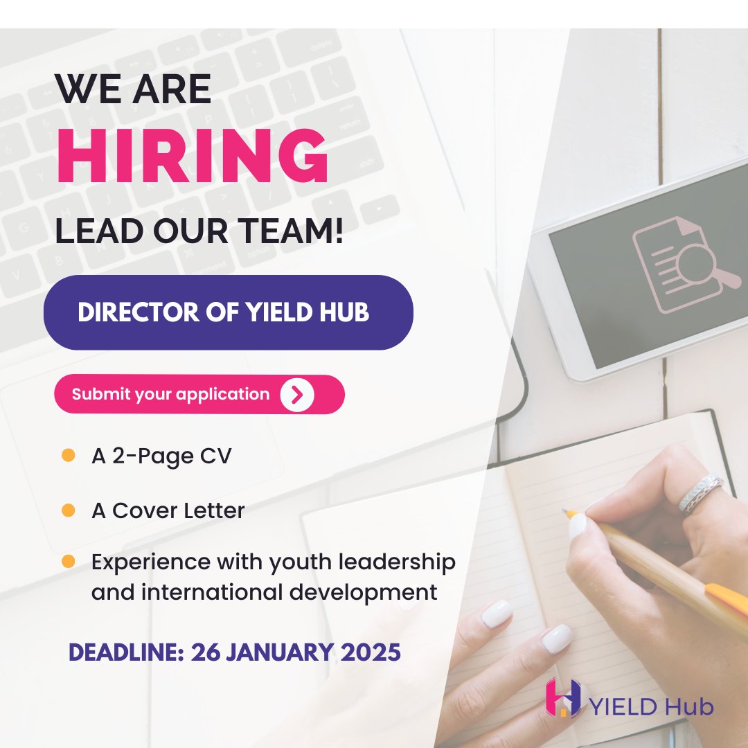 We're very excited to announce an opening for the Director position at YIELD Hub. Are you passionate, visionary, and ready to lead a transformative youth platform? Then apply now! vacatures.rutgers.nl/director-yield…🌍🔗 #Vacancy #Leadership #SRHR #YouthEmpowerment