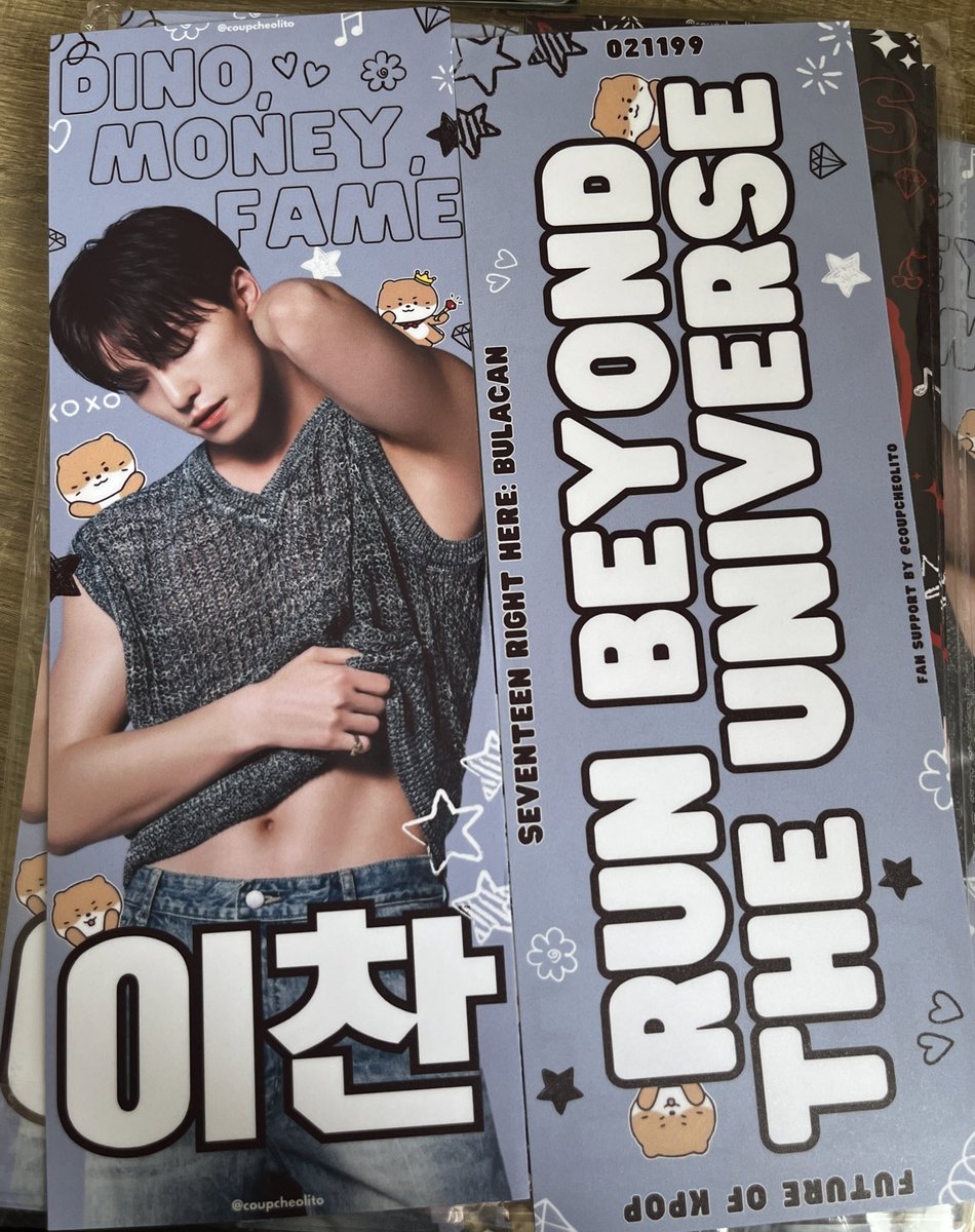 coupcheolito's tweet photo. here’s the final look of my fan support for 17 is right here d1&amp;2 !! see you 🙂‍↕️🤍 https://t.co/MpUjB3lODB