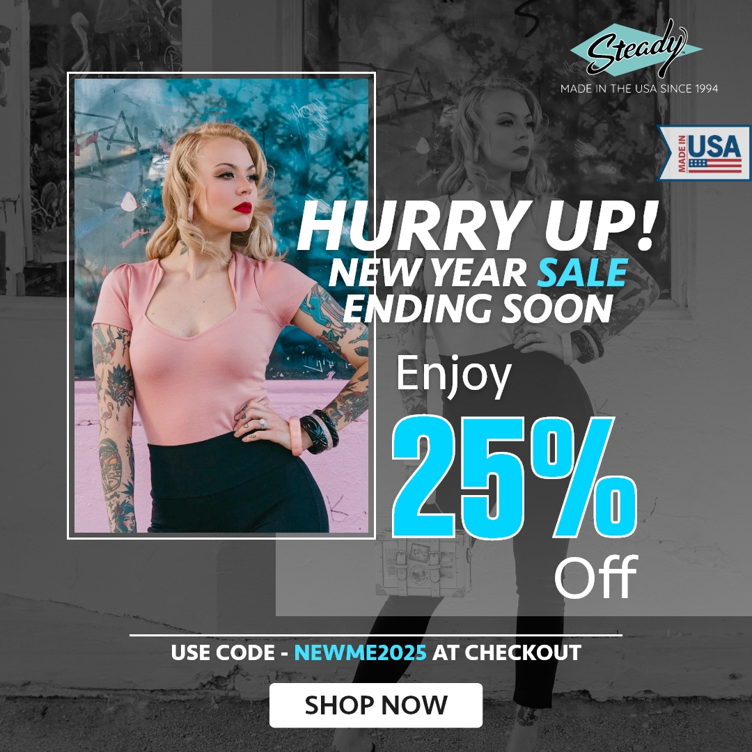 🌟Hurry! Time is running out to save 25% OFF on all styles in our New Year Sale! Ring in 2025 with timeless looks. Shop now before it’s too late!
steadyclothing.com
#NewYearSale #ShopTheLook #RetroFashion #SteadyStyle #FashionDeals #RetroStyle #SteadyClothing #MadeInUSA