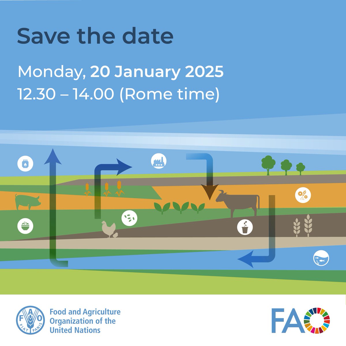 FAO Livestock (@faolivestock) on Twitter photo 🚀 Join us for the launch of the <a href="/FAO/">Food and Agriculture Organization</a> report on “Sustainable nitrogen management in agrifood systems”❗️
📅 20 January, 12:30 PM (CET)
📍 FAO HQ and online
👉 bit.ly/423pAuF 🚀 Join us for the launch of the <a href="/FAO/">Food and Agriculture Organization</a> report on “Sustainable nitrogen management in agrifood systems”❗️
📅 20 January, 12:30 PM (CET)
📍 FAO HQ and online
👉 bit.ly/423pAuF