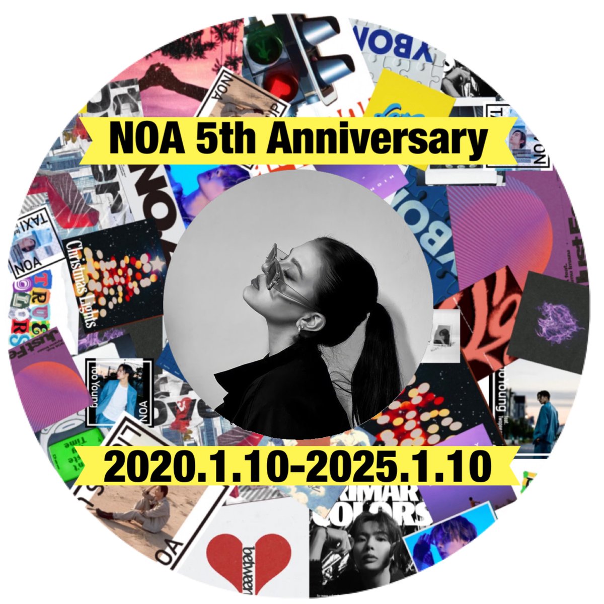 n_o_a_h___3's tweet photo. NOAくんのデビュー5周年をSNSでお祝いできたらと思いアイコンを作成しました💜✨

画像左の真ん中にご自身のアイコンを入れ、画像右のような形にして使ってください🙆🏻‍♀️
できない方はDMいただけたら作成します✔️

たくさんのご参加と拡散を
よろしくお願いいたします😌🤍

#NOA #NOAくん #NOANA https://t.co/07quHIxhXF