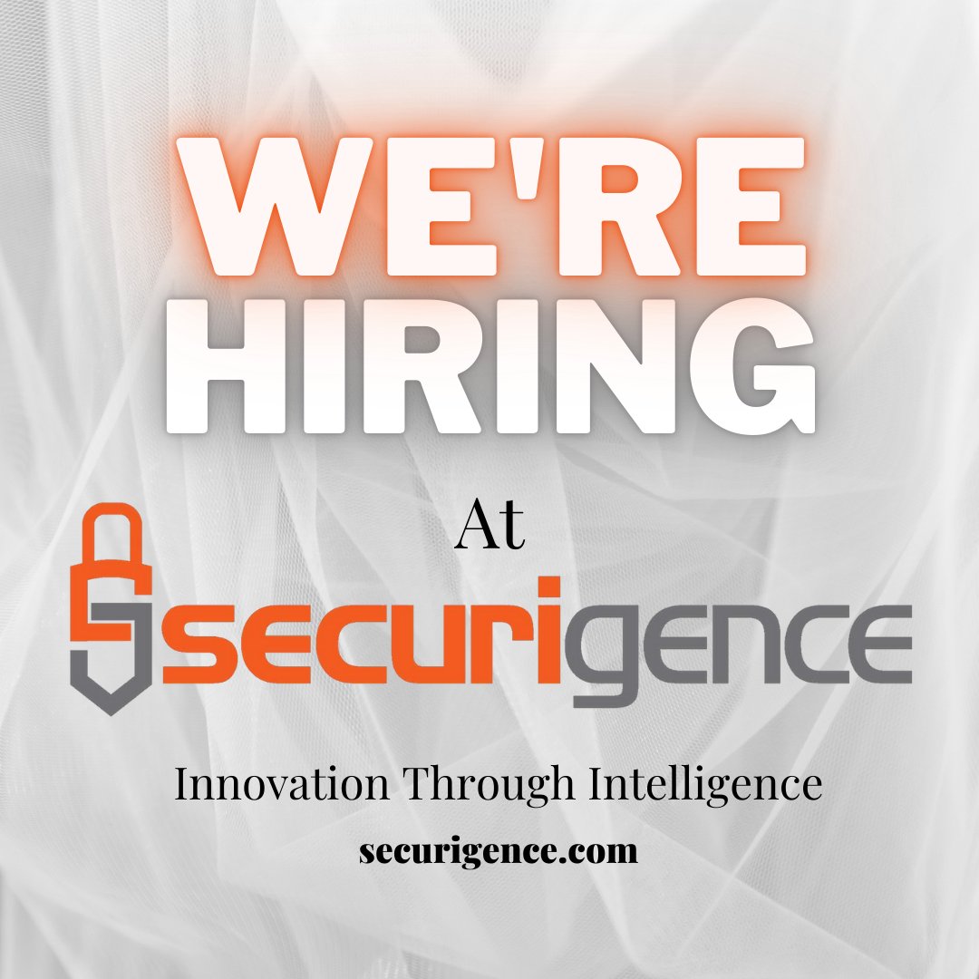 securigence's tweet image. Do you want to work for a great company with a fantastic atmosphere and great benefits? 
Well, look no further! SecuriGence has all of that and MORE! 
Click the link to see what positions we have available!  ow.ly/g1jz50UAsVq
#SecuriGence #Chenega #HiringNow #JoinOurTeam