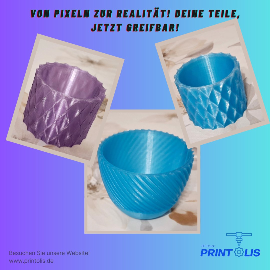 Printolis's tweet image. Gestalten Sie Ihre eigenen Vasen oder Töpfe und senden Sie uns Ihr Design – wir machen es Wirklichkeit! Besuchen Sie unsere Seite printolis.de und geben Sie Ihre Bestellung auf!

#3dbusiness #printfarm #3dfarm #3ddruck  #3d #krefeld #3ddruckfarm #newbusiness #business