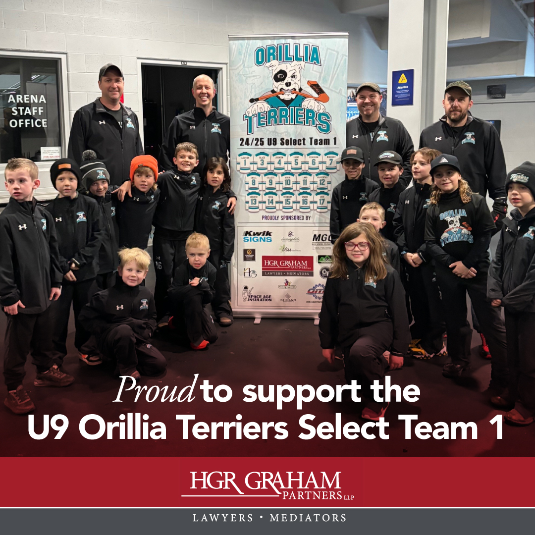 HGR Partners is proud to be a sponsor for the U9 Orillia Terriers Select Team 1!