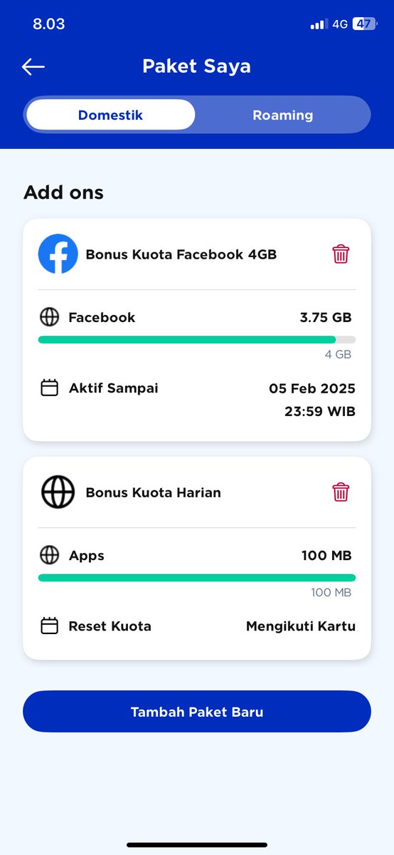 Hallo min, ini kok paket saya tiba-tiba hilang ya? <a href="/myXLCare/">myXLCare</a> <a href="/myXL/">XL</a>