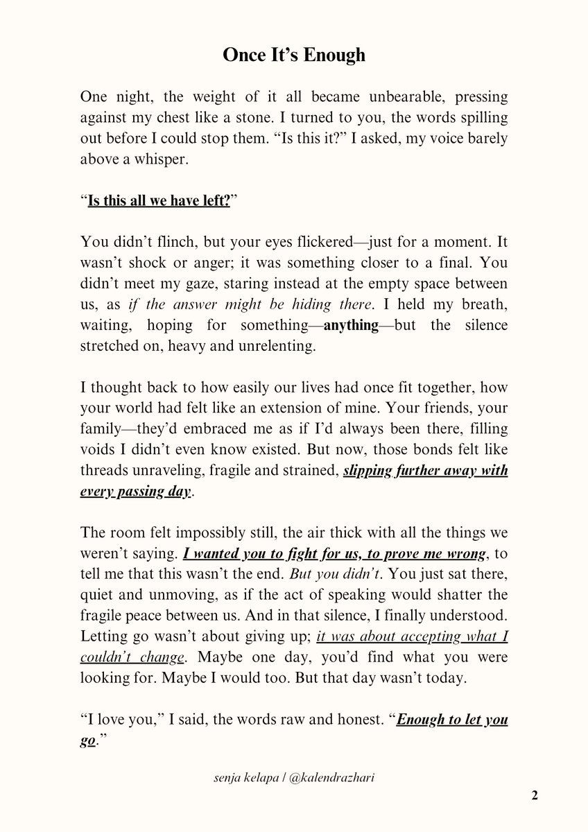 Even if it shatters you in tiny pieces.