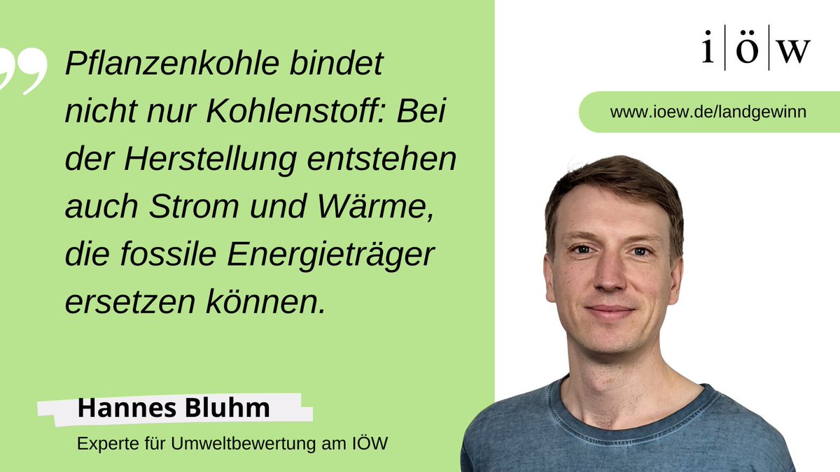 Wie kann sich die Nutzung von Pflanzenkohle in der #Landwirtschaft auf den #Klimaschutz auswirken? Laut Hannes Bluhm können durch die CO2-Speicherung Emissionen im Vergleich zur herkömmlichen Bioenergiegewinnung deutlich reduziert werden.

👉Mehr dazu: ioew.de/news/article/p…