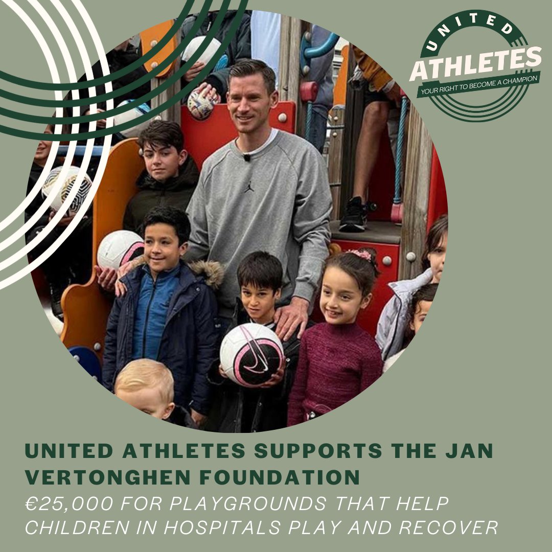 United Athletes donated €25,000 to the <a href="/JanVertonghen/">Jan Vertonghen</a> Foundation, which will allow the playground at the University Child and Youth Psychiatry Antwerp (UKJA) to be ready by March 2025.