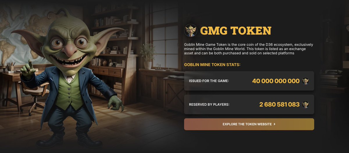 👋 Friends, an important update!

We’ve added 📊GMG token statistics to the website, allowing you to track how many tokens have been mined by players from the total supply.

The data updates periodically allowing you to assess the economy and adjust your strategy accordingly.