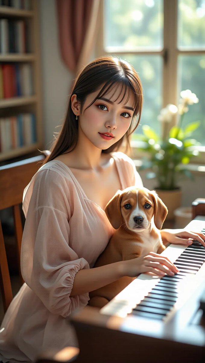 aifeifei799's tweet photo. πΉπΆ Just had the most pawsome audience ever! Sir Beagle was all ears while I tickled the ivories. He didn't howl once, so I'm taking that as a five-paw review! ππΎ #PianoLife #DogLovers #MusicalPaws https://t.co/yBt7Tcs7je
