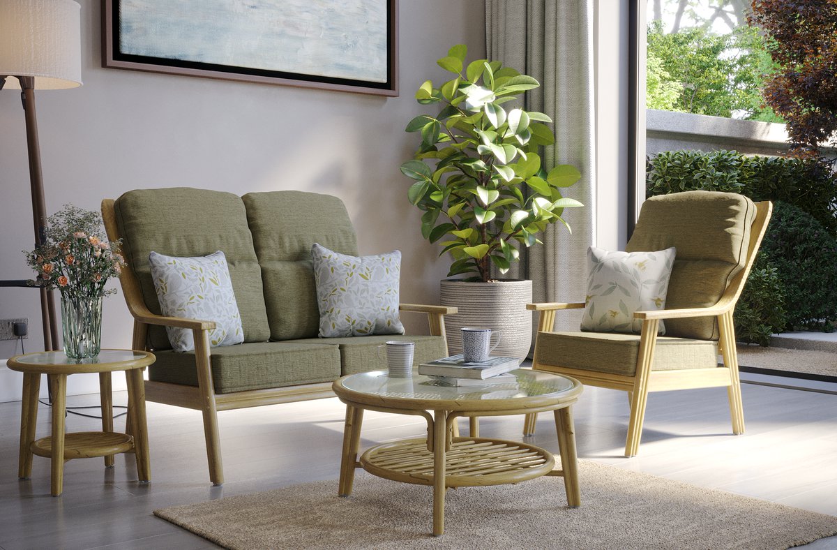 Transform your conservatory into a cosy retreat with the timeless Benham seating range. With its high back cushions, smooth cane arms, and stylish matching accessories, it's designed for comfort and elegance. 
#HomeComfort #ConservatoryStyle #DaroFurniture