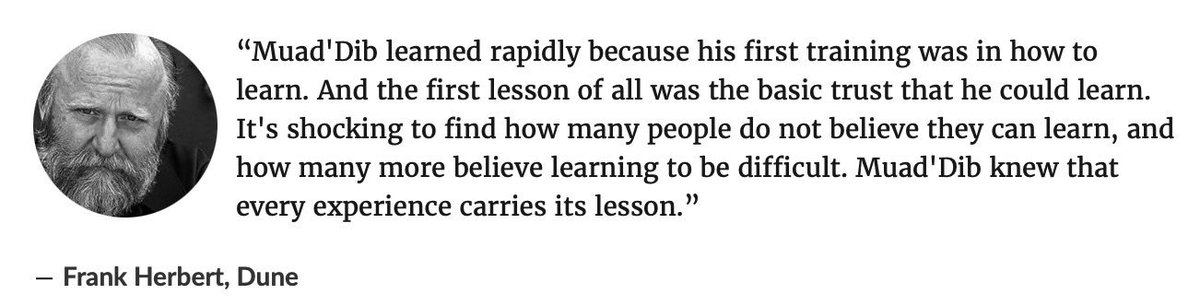 Finally started to read Dune over the holidays. Came across this quote which I really related to from my time teaching PWK/PEN200.