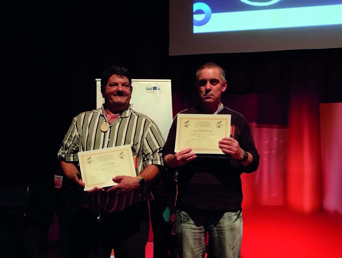 La cérémonie RAE, de l'#asso Différent et Compétent a célébré les talents de nos travailleurs de l'ESAT La Ribière (87). Félicitations à Laurent et Loïc, lauréats de cette édition, pour leur engagement exemplaire ! 
 #Inclusion #Handicap #RAE #ESAT