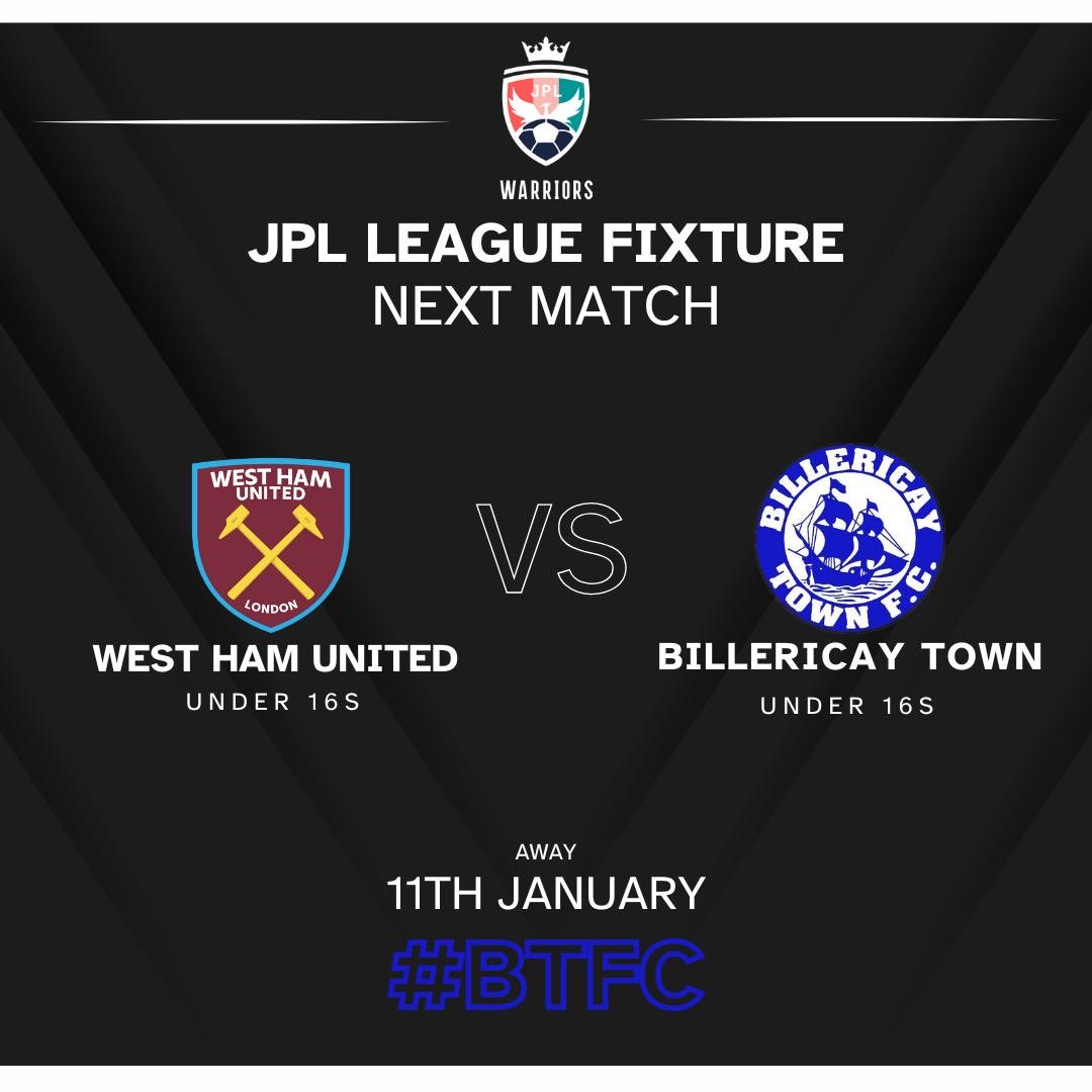 Billericay Town FC - JPL Girls U16s (2024/25) (@btfcjpl) on Twitter photo Next up Saturday. Time to step up again. Should be a cracker 💙⚽️🤛
<a href="/westhamwomen/">West Ham United Women</a>
<a href="/JPL_WARRIORS/">JPL Warriors 🛡️</a>
<a href="/BTFCWomen/">Billericay Town FC Women</a> Next up Saturday. Time to step up again. Should be a cracker 💙⚽️🤛
<a href="/westhamwomen/">West Ham United Women</a>
<a href="/JPL_WARRIORS/">JPL Warriors 🛡️</a>
<a href="/BTFCWomen/">Billericay Town FC Women</a>