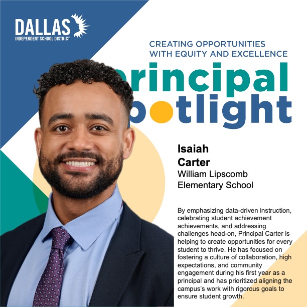 Principal Carter got his undergraduate degree in Political Science from the University of Texas where he minored in Spanish. #HookEm