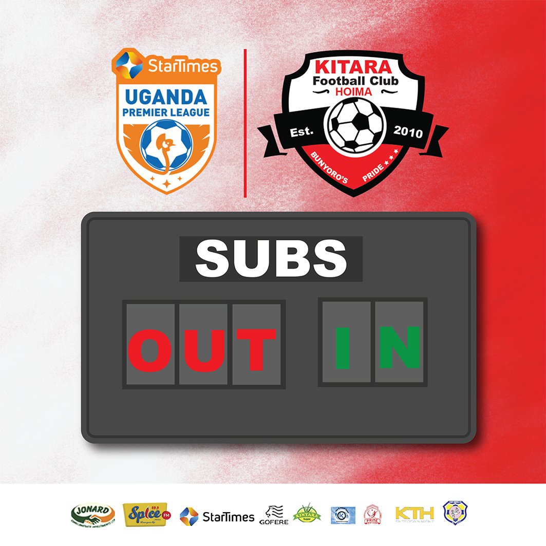 KitarafcHoima's tweet image. #KITSCV || 0-0 || 84" || 

@JudeSemugabi is withdrawn for @Mugi_Rogers

#KitaraUpdates || #PrideOfBunyoro