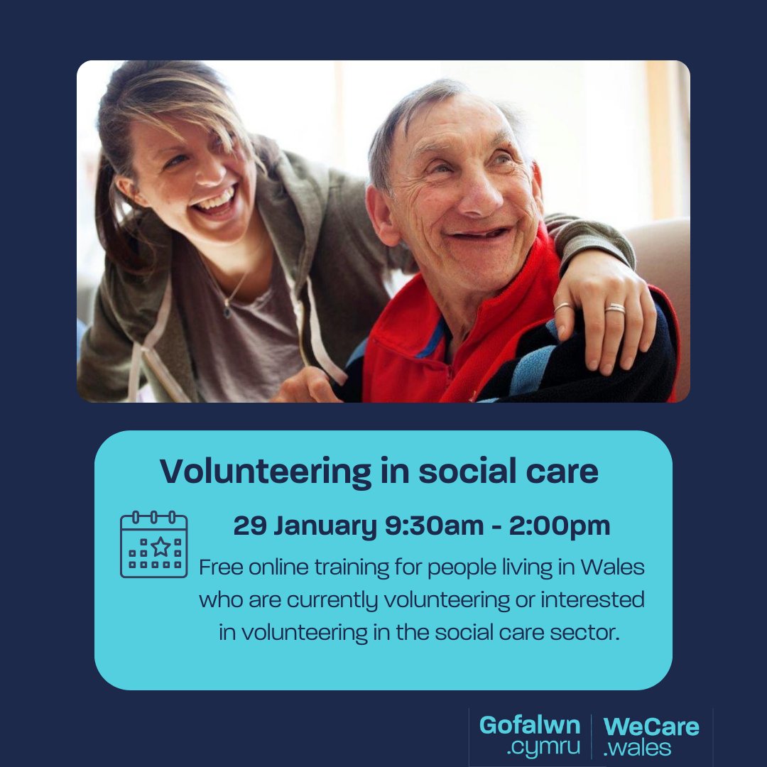 WeCareWales's tweet image. 🌟We are running a volunteering in social care programme on 29 January. It&apos;s free, online and for anyone interested in learning more about volunteering in care.

👉 To book your place and find out more information go to: ow.ly/S81H50Uu61e