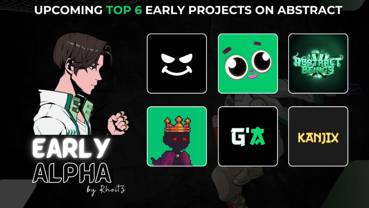 0xRohitz's tweet image. Today, I discovered 6 early projects on the @AbstractChain ✳️  

These projects offer free mints, have great teams, are building in gaming and more cool stuff.  

𝗟𝗲𝘁’𝘀 𝗱𝗲𝗹𝘃𝗲 𝗶𝗻𝘁𝗼 𝘁𝗵𝗶𝘀 𝘁𝗵𝗿𝗲𝗮𝗱 👇