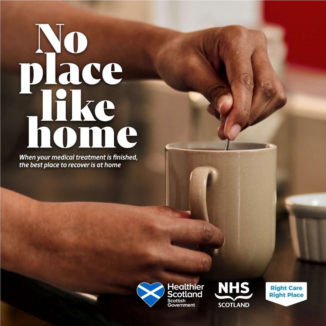 The Home First approach emphasises the importance of recovering at home once medical treatment is complete and these needs can be met outside the hospital. 
For more information visit: nhsinform.scot/home-first