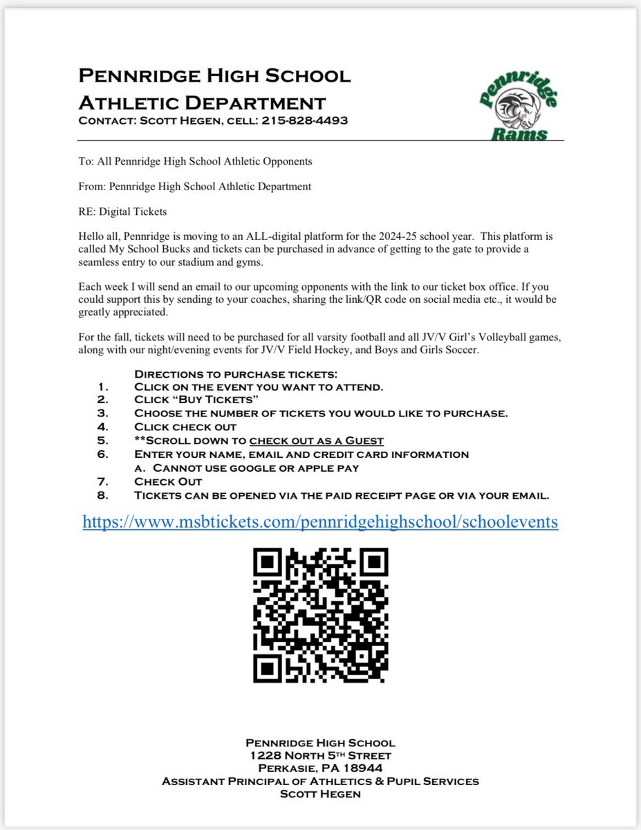 Tonight we take on Pennridge 

JV @ 5:30
V @ 7

Information about tickets down below