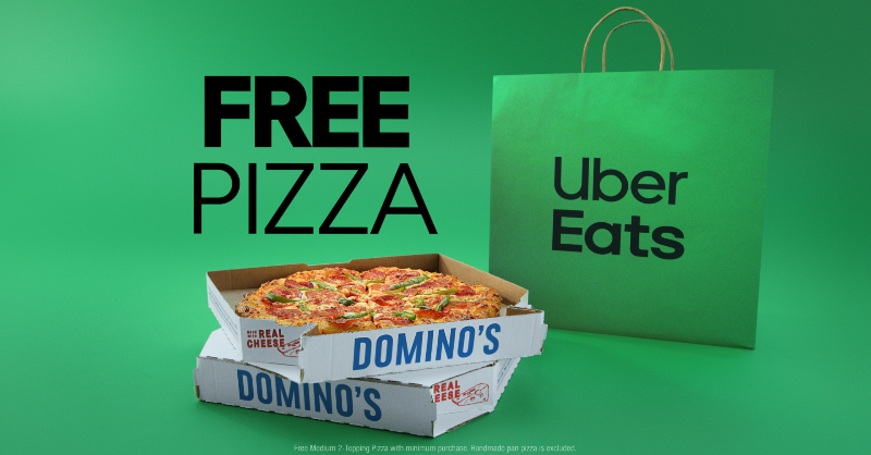 UberEats's tweet photo. Get a Free Medium 2-Topping Pizza!