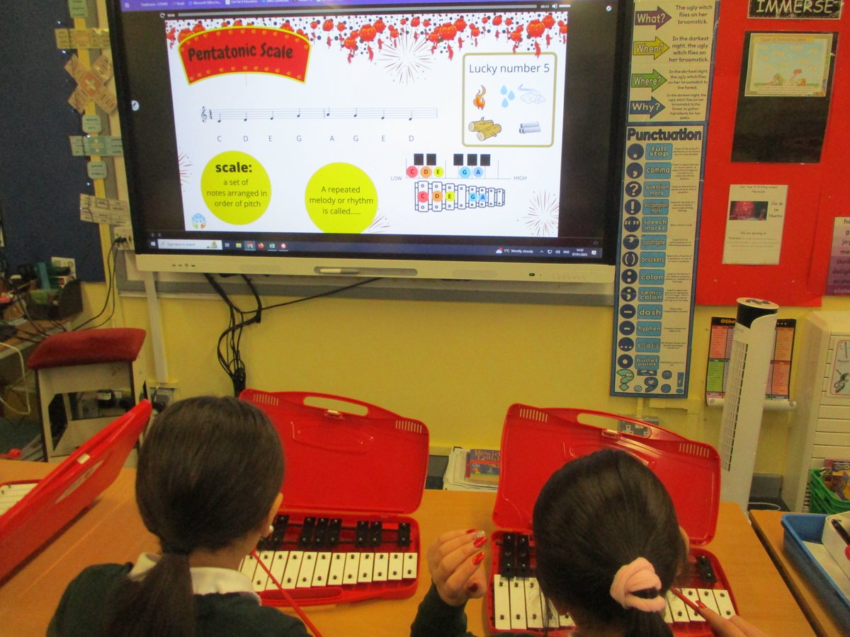 Year 6 have started their new theme of 'Celebrations'! We have started with music used during the Chinese New Year celebration and learning to play an ostinato using the pentatonic scale on the Glockenspiel.  <a href="/OwlerBrookC12/">Owler Brook Y6</a> <a href="/OwlerBrookC13/">Owler Brook Y6</a> #OwlerBrookMusic