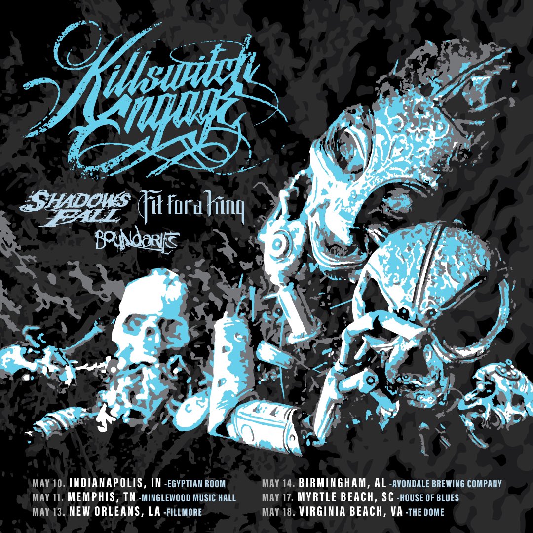 Boundaries (@boundariesct) on Twitter photo We’re playing a few shows with <a href="/kseofficial/">Killswitch Engage</a> in May alongside Shadows Fall and <a href="/fitforaking/">Fit For A King</a> . Tickets are on sale Friday at 10AM local time. We’re playing a few shows with <a href="/kseofficial/">Killswitch Engage</a> in May alongside Shadows Fall and <a href="/fitforaking/">Fit For A King</a> . Tickets are on sale Friday at 10AM local time.