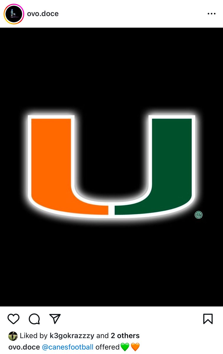 David L Coleman Jr (@davidlcolemanj2) on Twitter photo Blessed To Receive A Offer From The University Of Miami….. “The U”….
<a href="/Co_Jackson21/">Chevis Jackson</a> <a href="/CoachHoun/">Karl Calhoun Jr.</a> <a href="/BokeyFootball/">Bokey Football</a> <a href="/DraftAcademy_/">The Draft Academy</a> <a href="/JohnGarcia_Jr/">John Garcia, Jr.</a> <a href="/TomLoy247/">Tom Loy</a> <a href="/Andy_Villamarzo/">Andy Villamarzo</a> @CoreyCarmona <a href="/Rivals/">Rivals</a> <a href="/On3sports/">On3</a> <a href="/247Sports/">247Sports</a> Blessed To Receive A Offer From The University Of Miami….. “The U”….
<a href="/Co_Jackson21/">Chevis Jackson</a> <a href="/CoachHoun/">Karl Calhoun Jr.</a> <a href="/BokeyFootball/">Bokey Football</a> <a href="/DraftAcademy_/">The Draft Academy</a> <a href="/JohnGarcia_Jr/">John Garcia, Jr.</a> <a href="/TomLoy247/">Tom Loy</a> <a href="/Andy_Villamarzo/">Andy Villamarzo</a> @CoreyCarmona <a href="/Rivals/">Rivals</a> <a href="/On3sports/">On3</a> <a href="/247Sports/">247Sports</a>