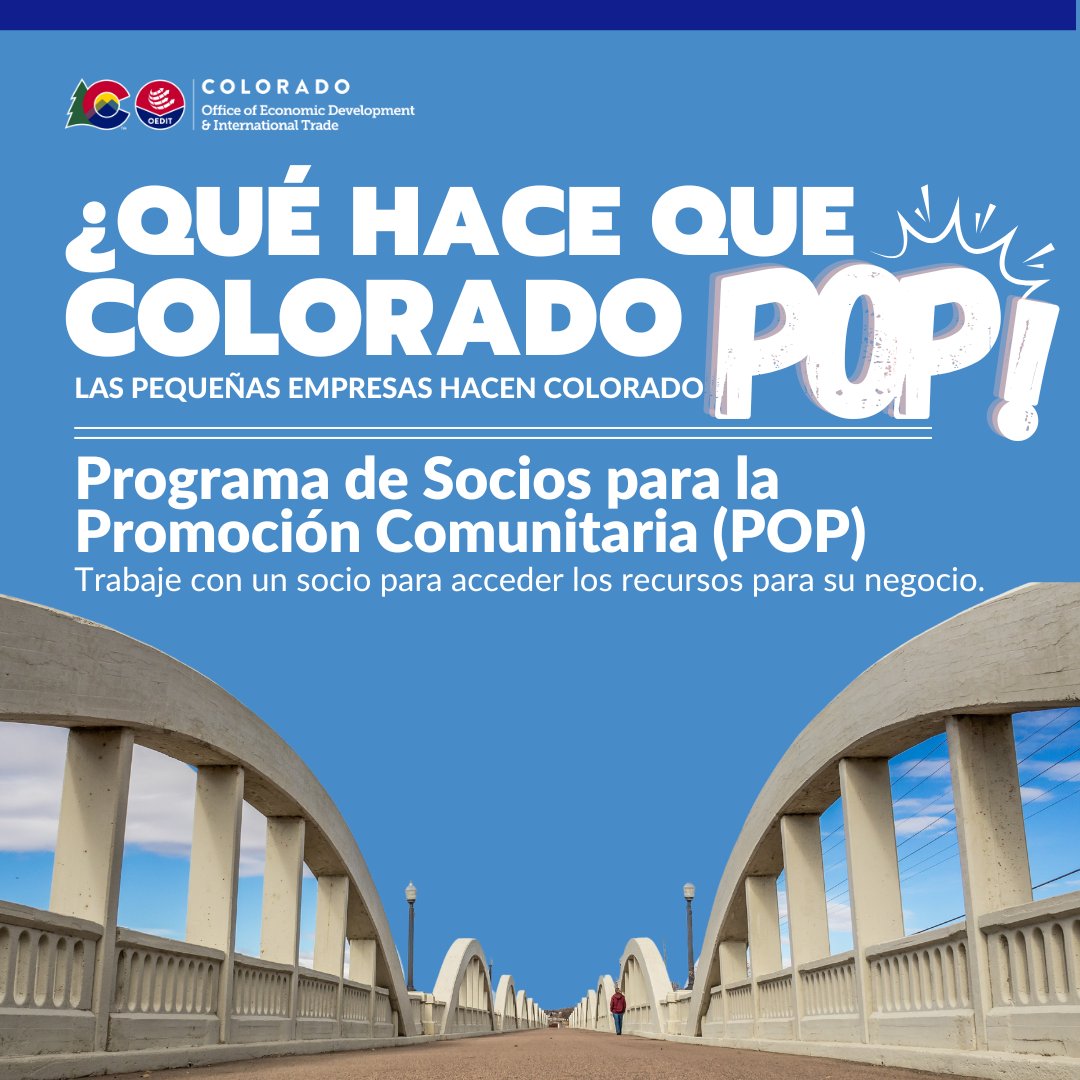 Colorado Eco Devo (@coloradoecodevo) on Twitter photo El Programa de Socios para la Promoción Comunitaria de <a href="/ColoradoEcoDevo/">Colorado Eco Devo</a> muestra los programas de capital y ayuda técnica disponibles para los propietarios de empresas pequeñas. Trabaja con nosotros para obtener información sobre estos recursos y visite ⬇️ oedit.colorado.gov/partner-outrea… El Programa de Socios para la Promoción Comunitaria de <a href="/ColoradoEcoDevo/">Colorado Eco Devo</a> muestra los programas de capital y ayuda técnica disponibles para los propietarios de empresas pequeñas. Trabaja con nosotros para obtener información sobre estos recursos y visite ⬇️ oedit.colorado.gov/partner-outrea…