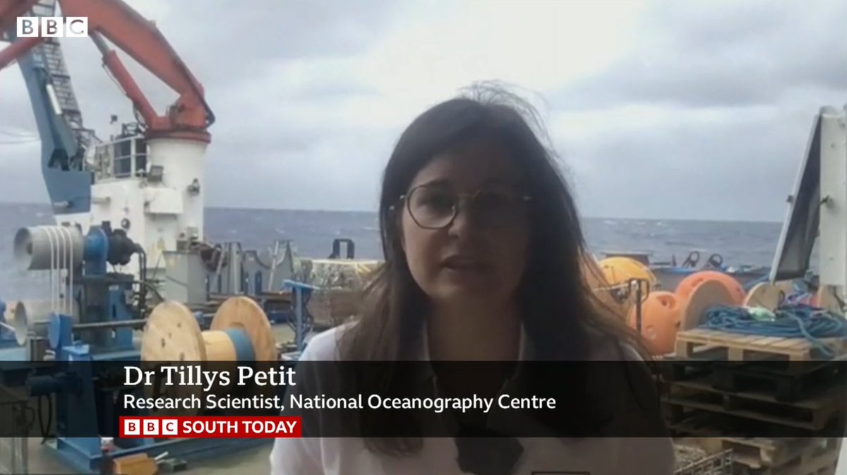 Did anyone catch us on BBC South Today last night?

You can watch Alexis Green’s (<a href="/AlexisGreenTV/">Alexis Green</a>) piece on our research into the Atlantic Meridional Overturning Circulation, or #AMOC, now on our YouTube channel!

📺👉 youtu.be/d1bG7Dnt7l0