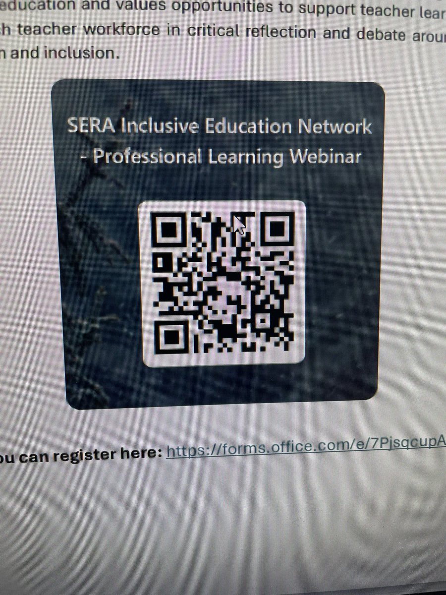 SERA Inclusion Network - January 2025. All welcome - please join us for what promises to be an informative session led by practitioners who are leading professional development to understand 
Autistic play and lived experiences autistic / ADHD student teachers. <a href="/SERA_Conference/">SERA</a>