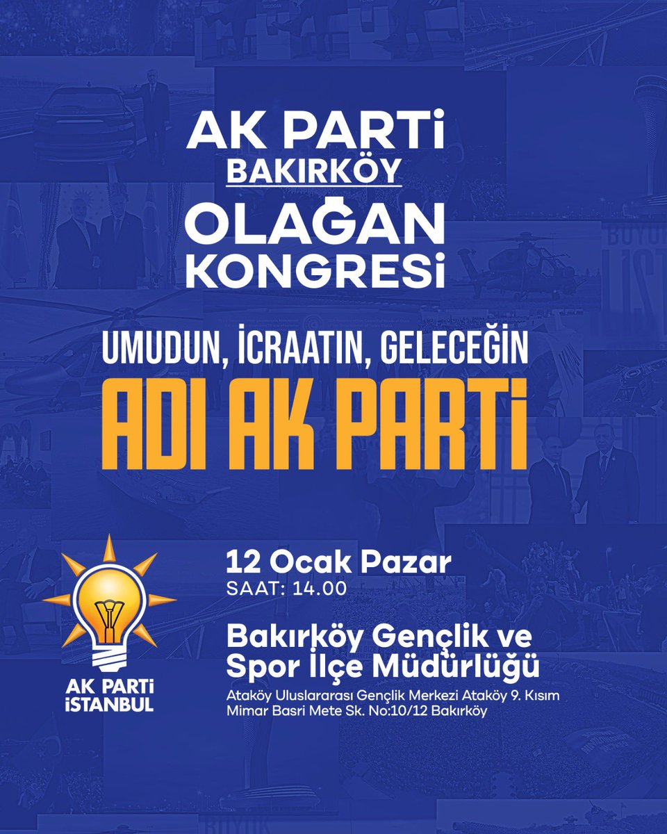 Osman Nuri Kabaktepe (@osmannnurika) on Twitter photo 12 Ocak Pazar günü gerçekleştireceğimiz Bakırköy Olağan İlçe Kongremizde, İlçe Başkan Adayımız olan değerli Ahmet Faruk Kuran (<a href="/AvAhmetKuran/">Av.AHMET FARUK KURAN</a>) kardeşimize başarılar diliyor; bu önemli demokrasi şölenimizin ilçemize, teşkilatımıza ve İstanbul’umuza hayırlı olmasını temenni 12 Ocak Pazar günü gerçekleştireceğimiz Bakırköy Olağan İlçe Kongremizde, İlçe Başkan Adayımız olan değerli Ahmet Faruk Kuran (<a href="/AvAhmetKuran/">Av.AHMET FARUK KURAN</a>) kardeşimize başarılar diliyor; bu önemli demokrasi şölenimizin ilçemize, teşkilatımıza ve İstanbul’umuza hayırlı olmasını temenni