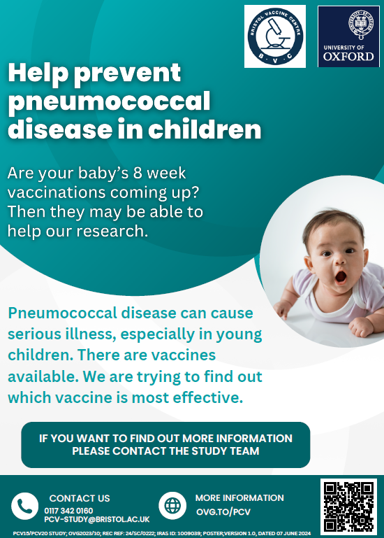 BristolIandI's tweet photo. Enrol your 2-month-old #baby to take part in a study which will help guide decisions on future changes to the UK National #Immunisation Schedule in relation to #Streptococcus pneumoniae (#pneumococcus) vaccines. More info https://t.co/no3ZAnyvgm https://t.co/yRxC84mXWz