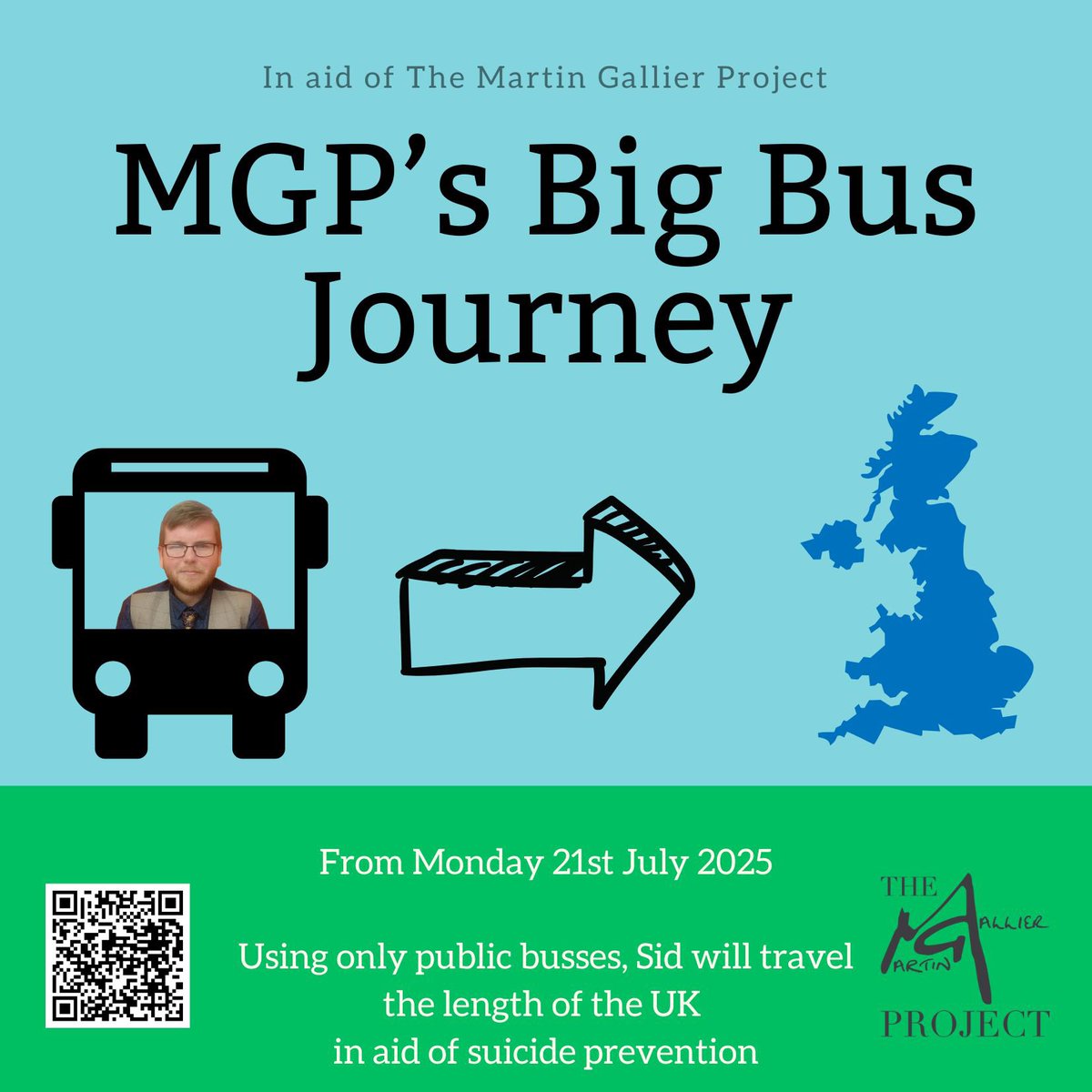 I can’t climb, I can’t run, I can’t walk really far as I’ve got a dodgy hip….. but…. What I can do……is sit down on a bus 🚍 

I’m doing my own charity challenge this year. I’m travelling the length of the country on public transport busses. North Scotland to the South of