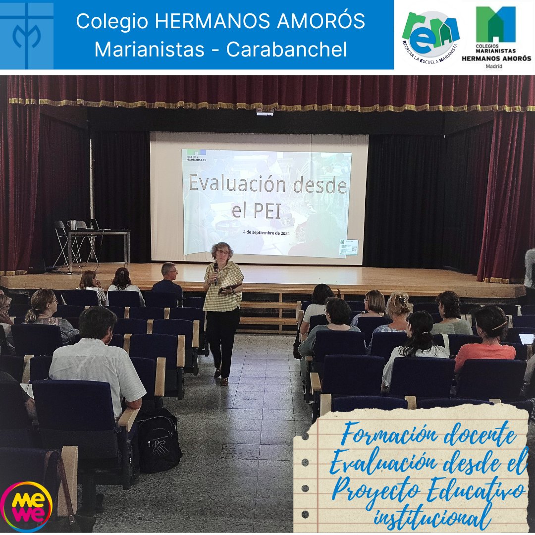Colegio Amorós #ItinerarioWE (@colegioamoros) on Twitter photo FORMACIÓN DOCENTE
Evaluación desde el PEI
Gracias Belén
Responsable pedagógica de la red de <a href="/colemarianistas/">Colegios Marianistas #MEWE #DelYoAlNosotros</a>
#PrimariaAmorós
#ESOAMORÓS
#BachilleratoAmorós FORMACIÓN DOCENTE
Evaluación desde el PEI
Gracias Belén
Responsable pedagógica de la red de <a href="/colemarianistas/">Colegios Marianistas #MEWE #DelYoAlNosotros</a>
#PrimariaAmorós
#ESOAMORÓS
#BachilleratoAmorós
