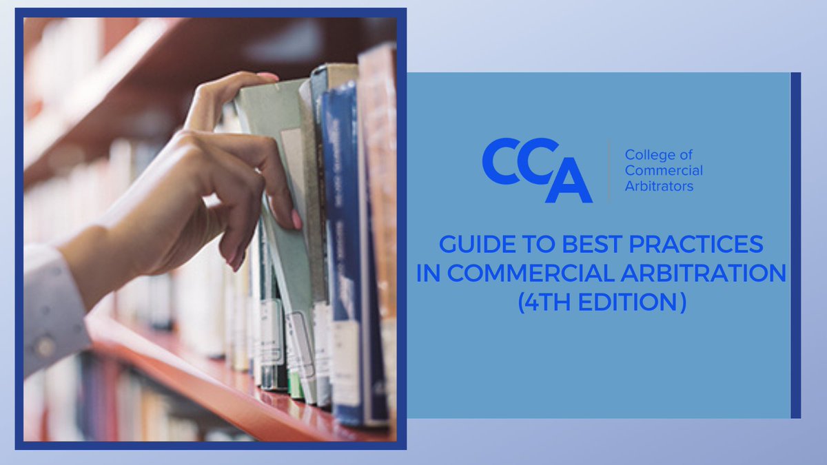 Are you on either side of the arbitration table? If so, be sure to pick up a copy of our 4th edition Guide to Best Practices in Commercial Arbitration for practical guidance on conducting domestic &amp; International commercial arbitrations.  ccarbitrators.org/cca-guide-to-b…  #CCArbitrators