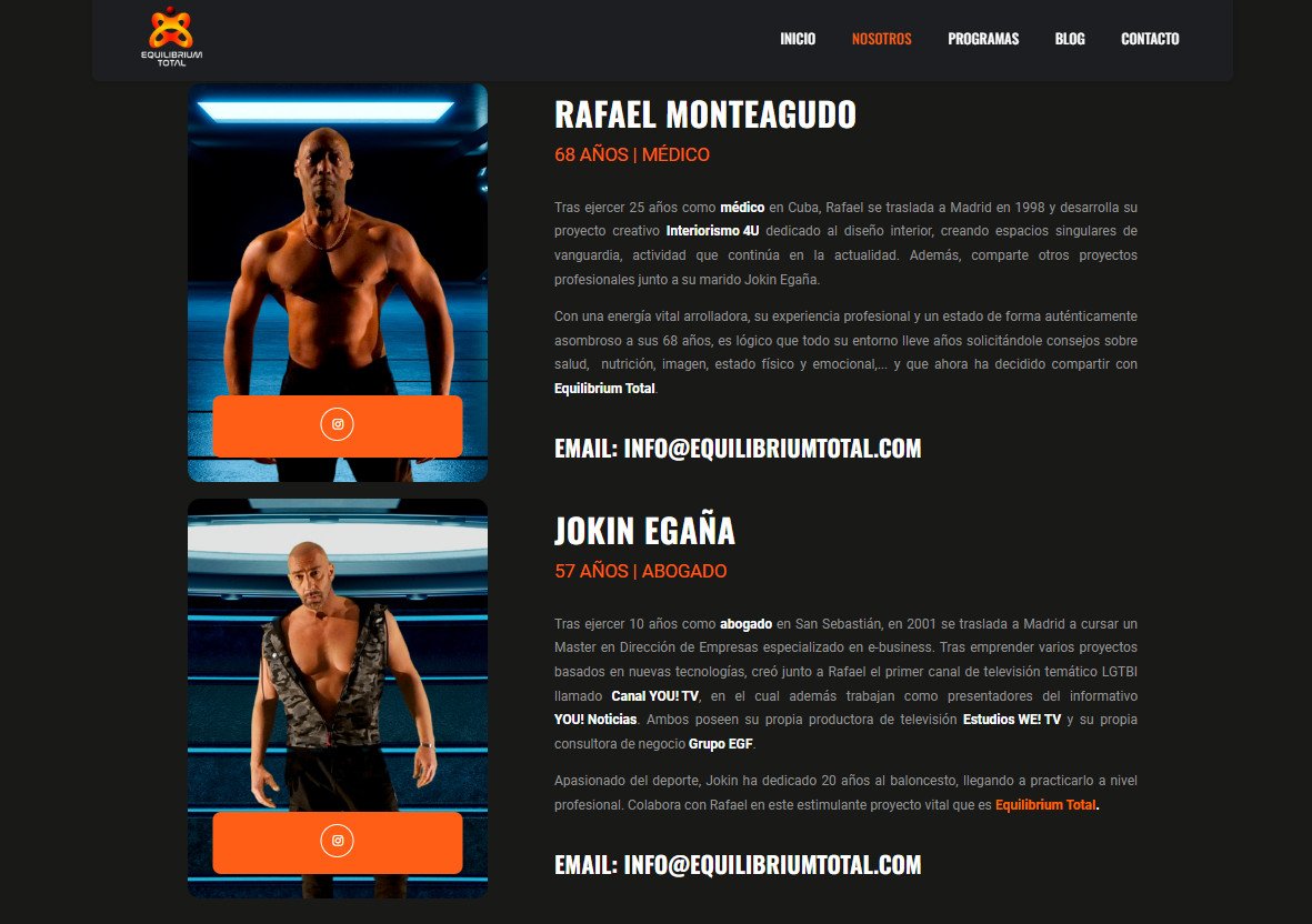 Equilibrium Total, programas de Crecimiento Personal y Salud Integral. 
EquilibriumTotal.com/nosotros

#equilibriumtotal #crecimientopersonal #saludintegral #equilibrium #salud