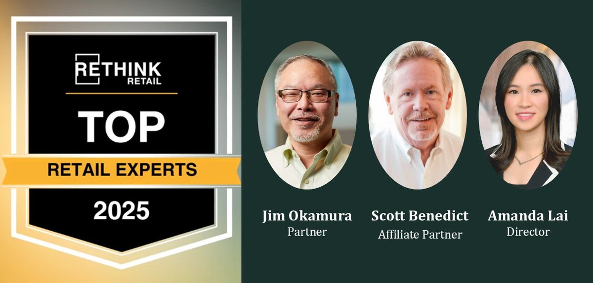 We’re excited to share that three of our consultants have received the prestigious RETHINK Retail Top Retail Experts award! This distinction celebrates their thought leadership, expertise, and commitment to driving innovation in the retail &amp; CPG indu... bit.ly/4a6S0py