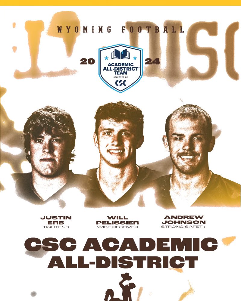 Three Wyoming Cowboys Earn Academic All-District Honors &gt;&gt; bit.ly/3PtZJoh