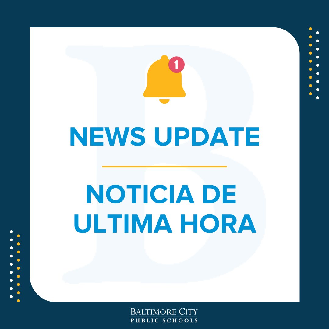 Please note: All City Schools schools and offices will be open tomorrow, January 8, 2025 as scheduled.