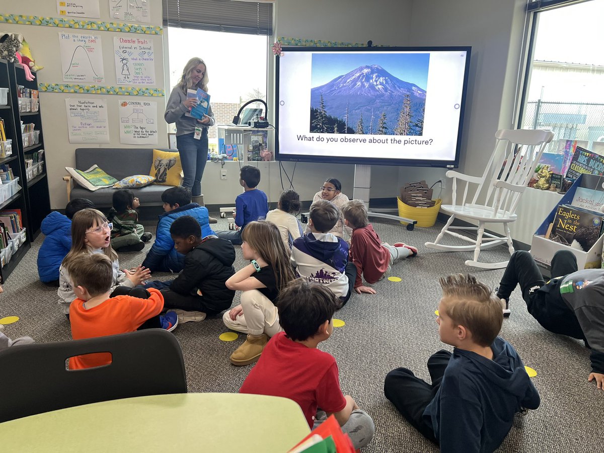 I loved watching our new science unit in action!!! So much student engagement! Phenomenon Question: What happened to the plants around Mount St Helen after its eruption? #1LISD