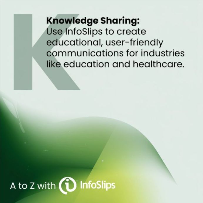 InfoSlips's tweet image. Revolutionize knowledge sharing with interactive &amp;amp; accessible communication that is secure &amp;amp; compliant with omnichannel delivery that provides actionable insights and enhanced engagement. #AccessibleCommunication #EngagementMatters 
#DocumentsReinvented