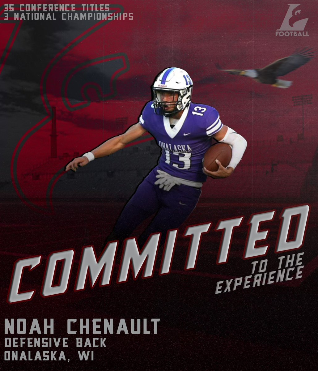 noah chenault (@noah_chenault) on Twitter photo I’m excited to announce my commitment to <a href="/UWLEagleFB/">UW-La Crosse Football</a> ‼️ I’d like to thank <a href="/UWLCoachJanus/">Matt Janus</a> for helping me through this process
#TheExperience I’m excited to announce my commitment to <a href="/UWLEagleFB/">UW-La Crosse Football</a> ‼️ I’d like to thank <a href="/UWLCoachJanus/">Matt Janus</a> for helping me through this process
#TheExperience