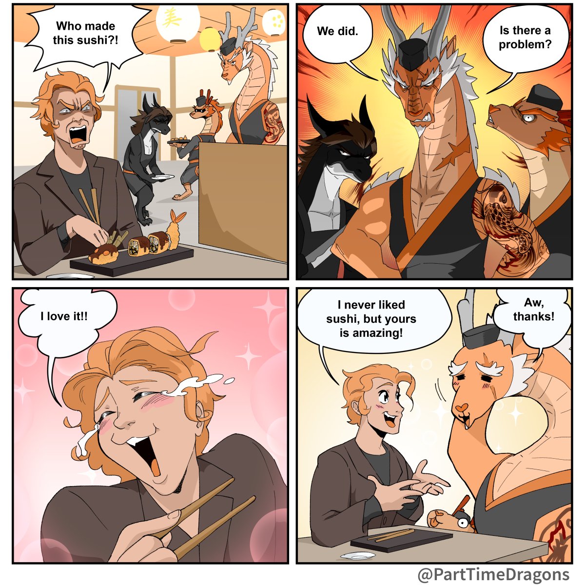 A dragon made my sushi?!