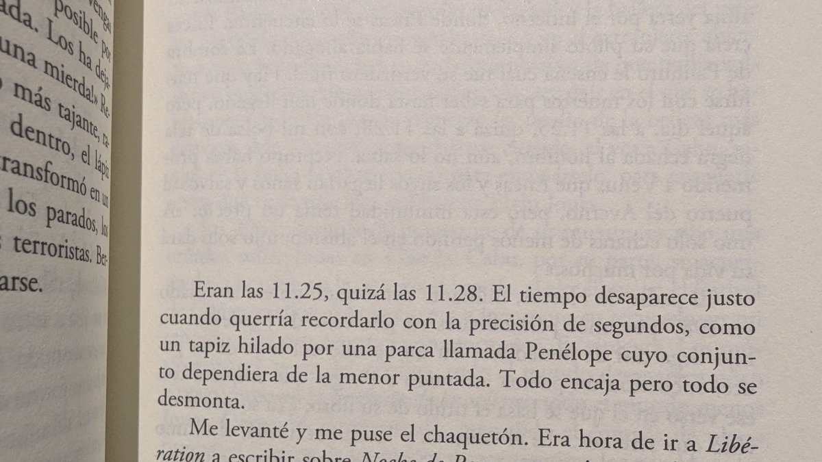 Eran las 11.25, quizá las 11.28.
De un 7 de enero.